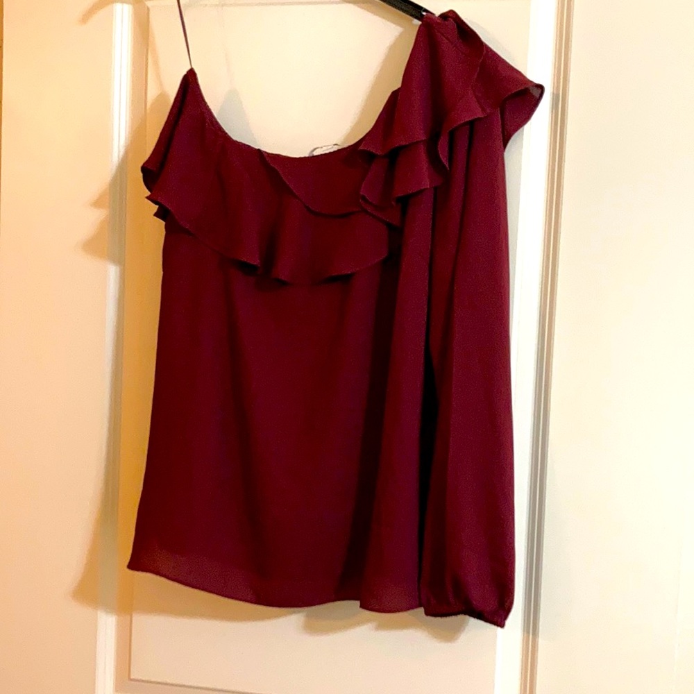 Brand: Maette. Burgundy Blouse. Size Large